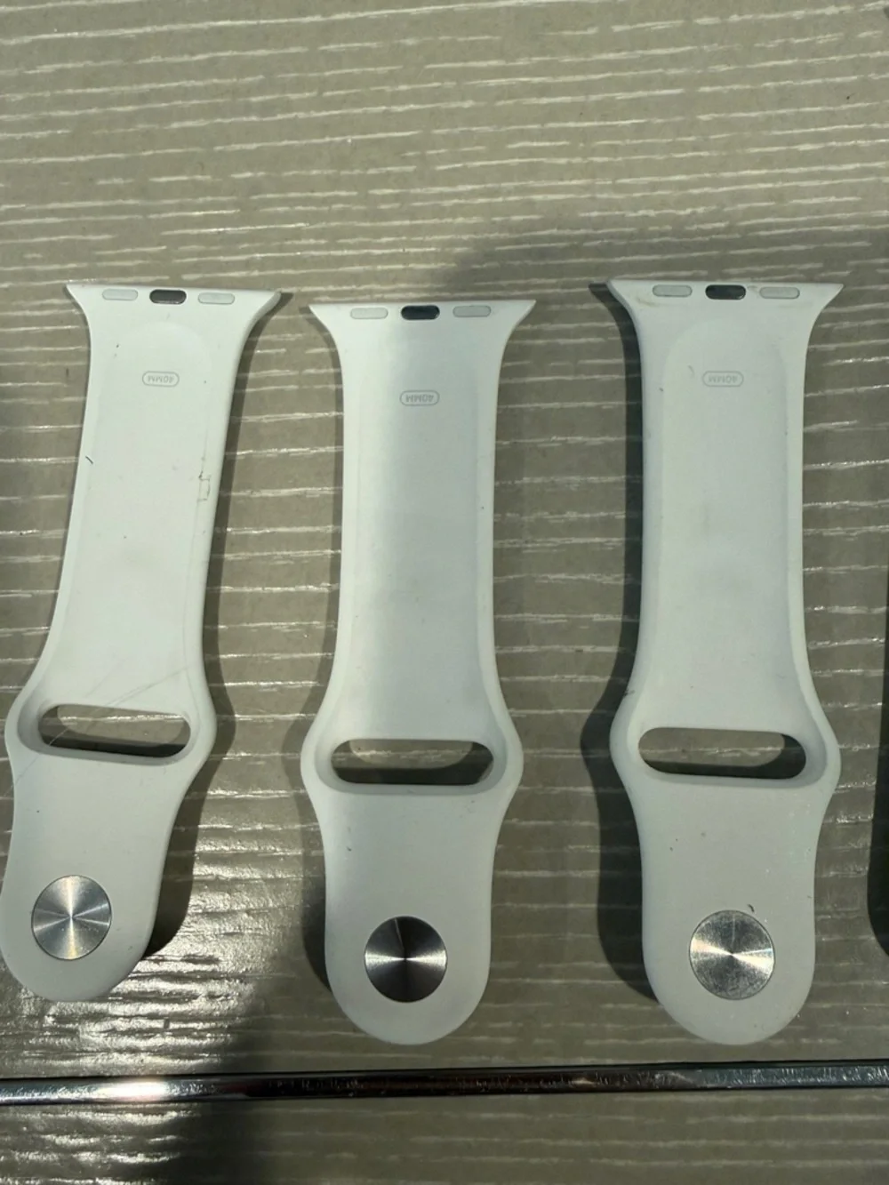 40 mm White Silicone Watch Bands - Multiple Sizes